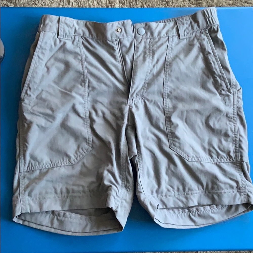 LL Bean hiking outdoor shorts, nylon, gray, size S
